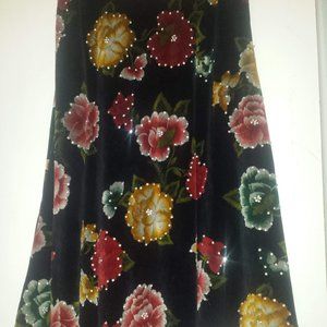 Velveteen sequined skirt